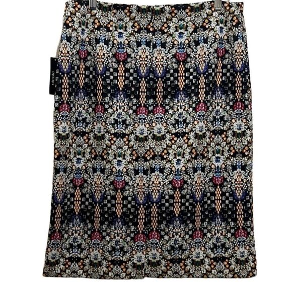 Nicole by Nicole Miller skirt multicolored floral knit ‘anniversary bling’ LG - Picture 1 of 4